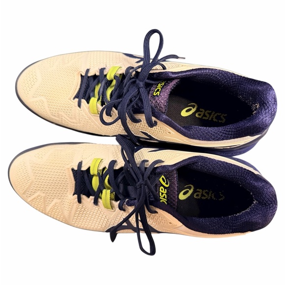 Asics Size 10 - Cream, Navy, and Green - Picture 2 of 8